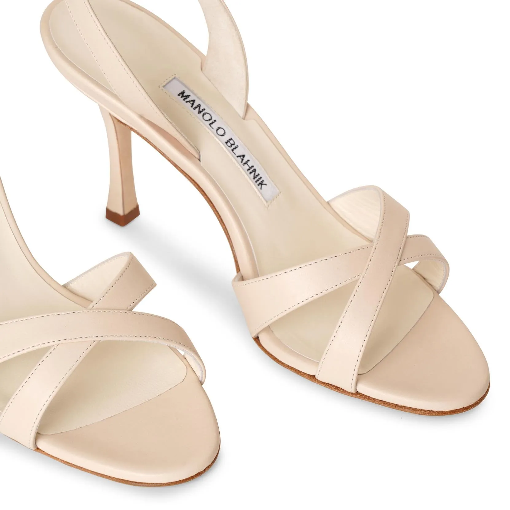 Manolo Blahnik Callasli 90 Off White Sandals