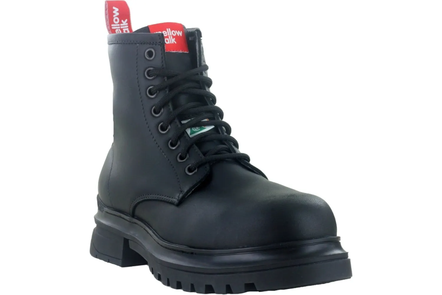 Mens Black Leather Hybrid Work Boots - Mellow Walk EH PR 6in