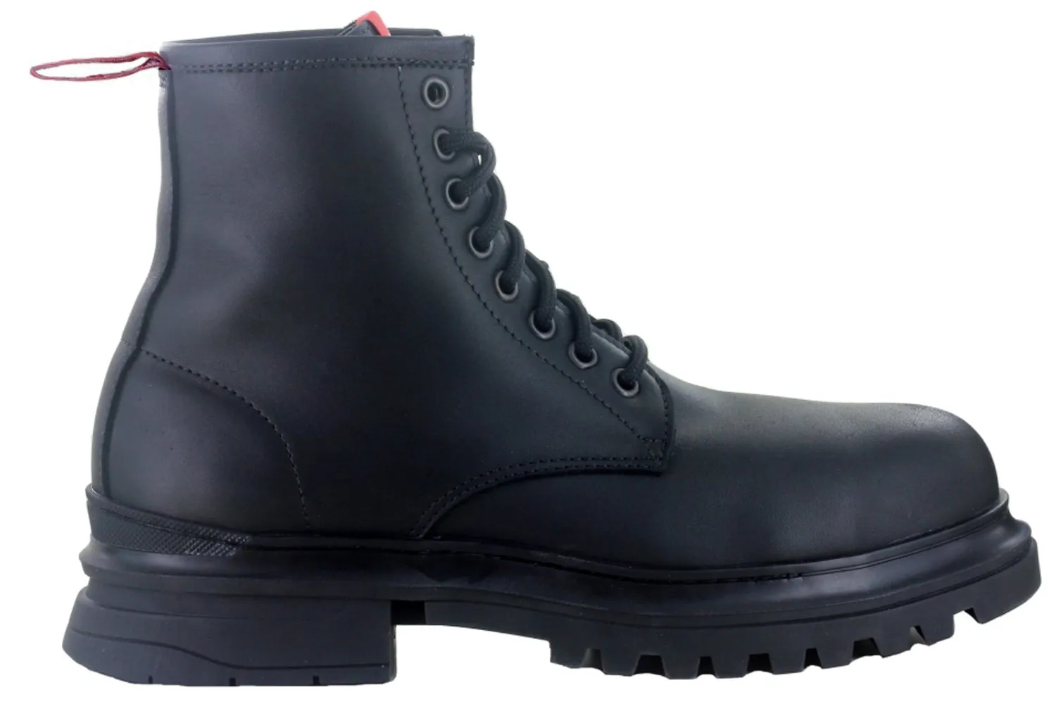 Mens Black Leather Hybrid Work Boots - Mellow Walk EH PR 6in