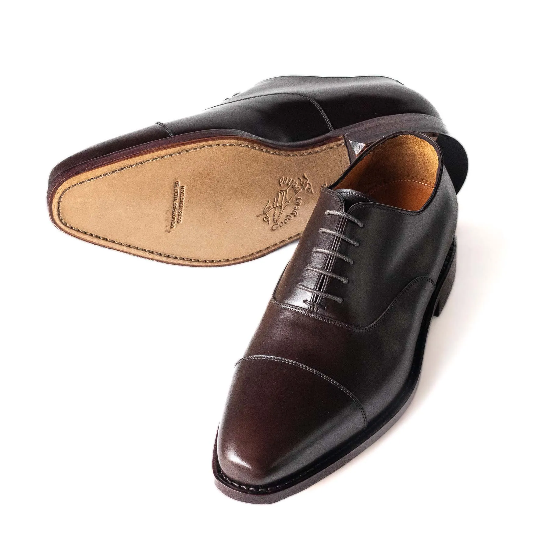 Dark Brown Men's Cap Toe Oxford 98060