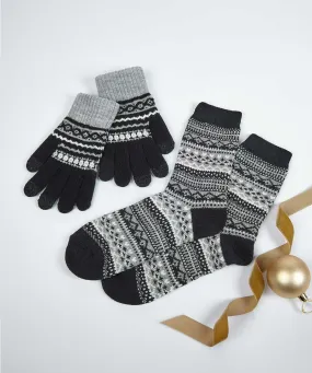 Gift Box Mens Glove & Sock Set