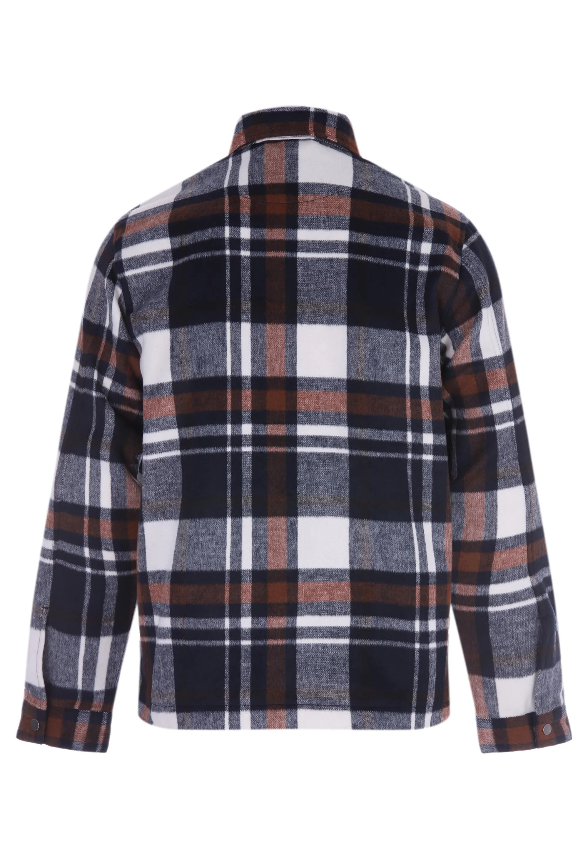 Men's Check Shirt Jacket in Navy