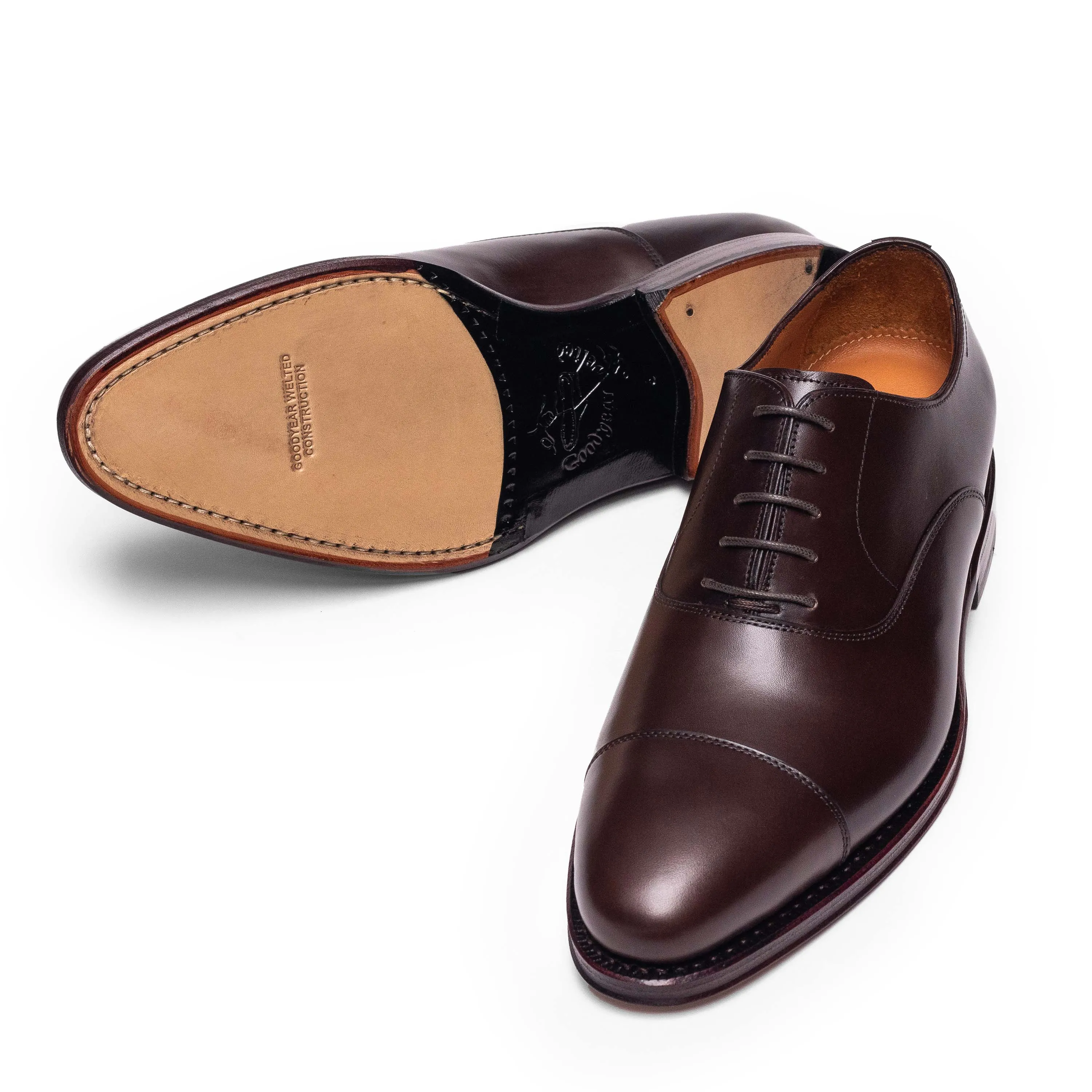 Men's 98317 Dark Brown Calf Oxford Cap Toe