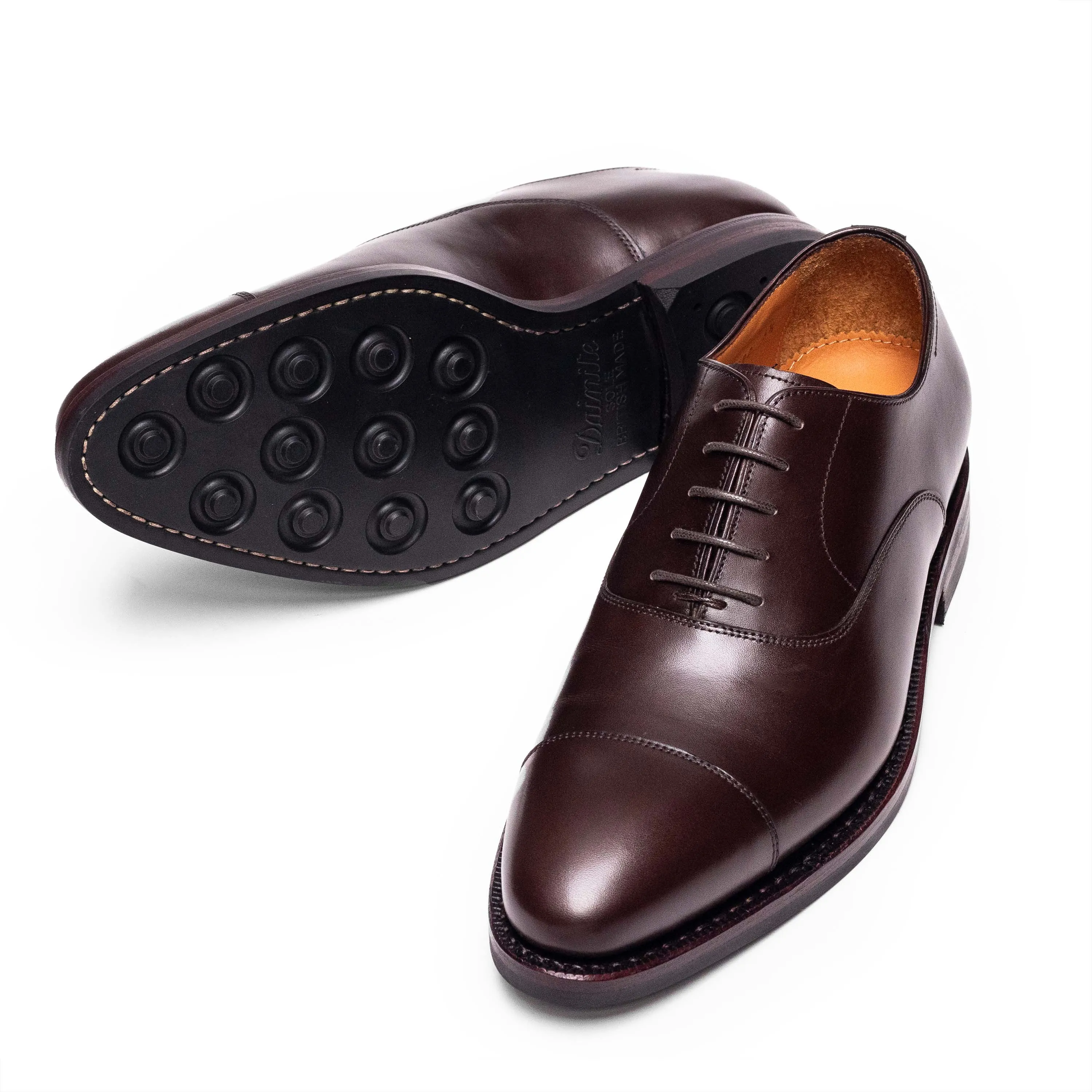 Men's Oxford Cap Toe Dark Brown Calf 98321 Dainite Sole