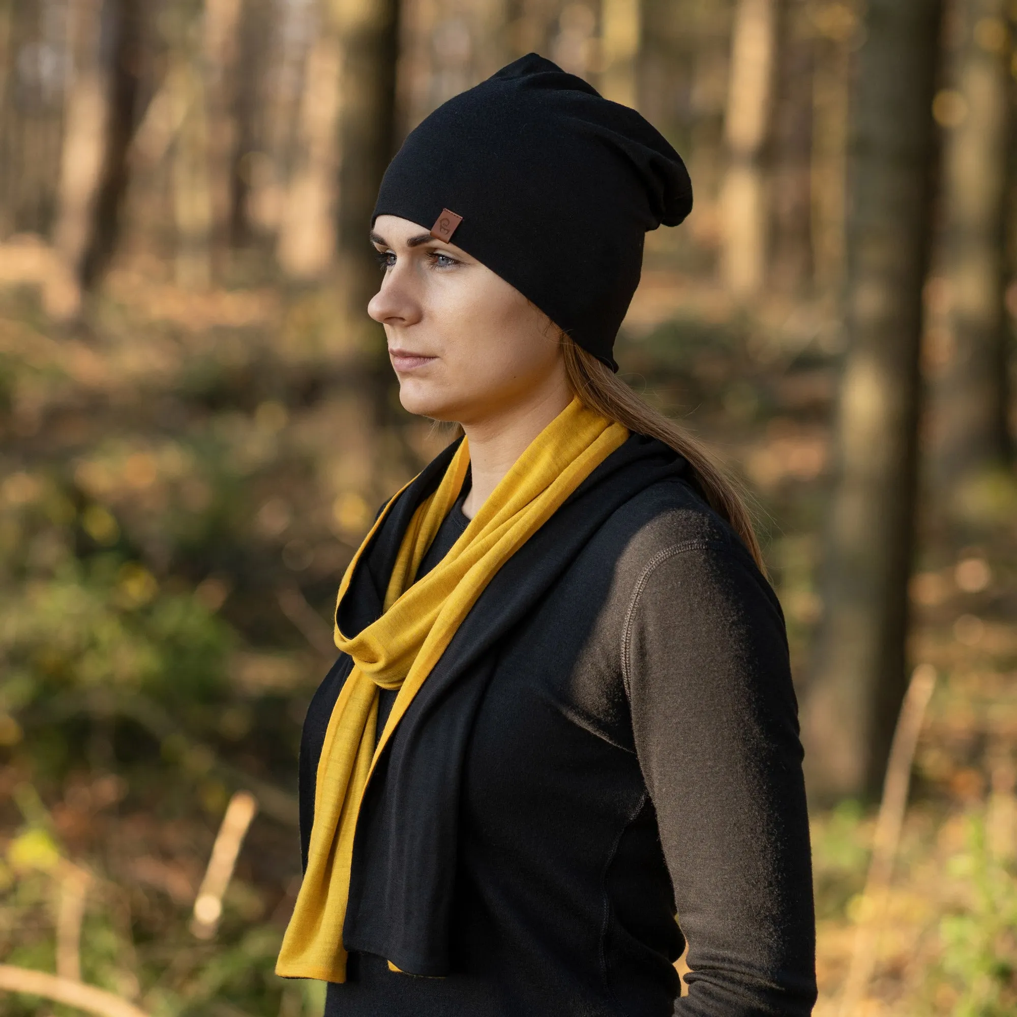 Merino Scarf Women Mango Black - Buy Now