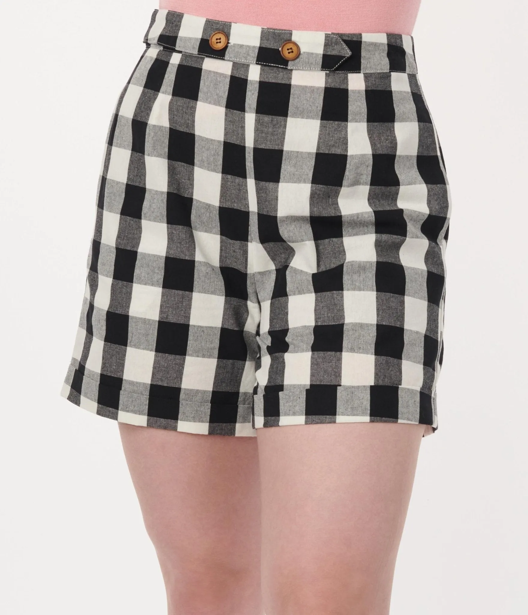 Monochrome Gingham Vacation Shorts