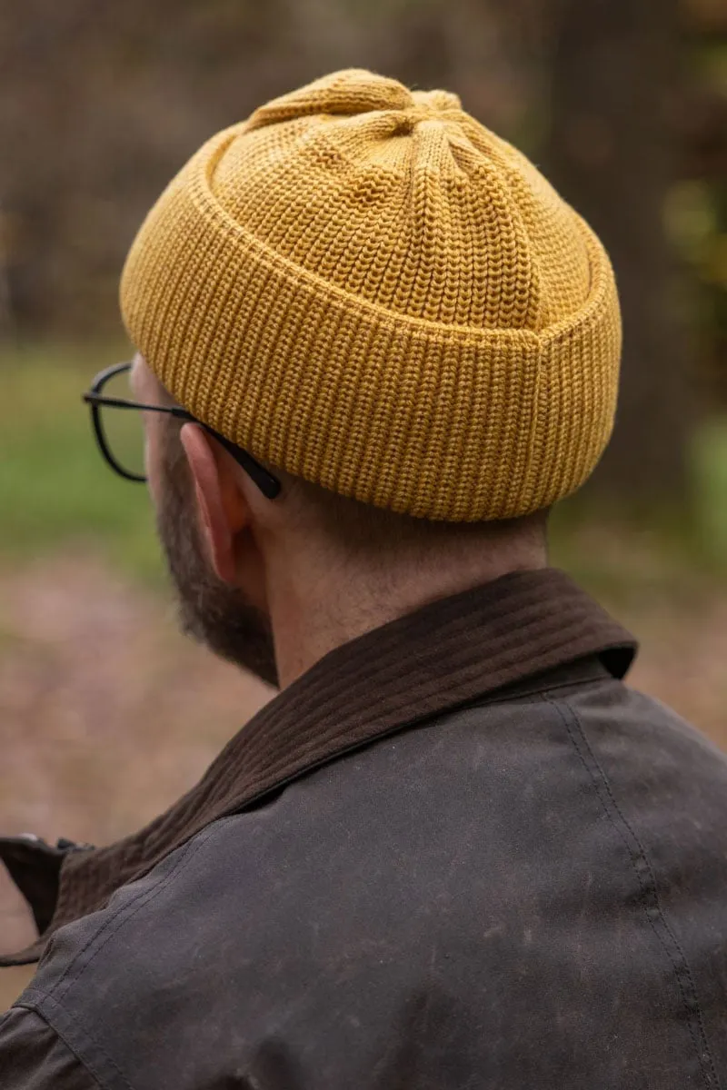 Mustard Merino Bifold Watch Cap