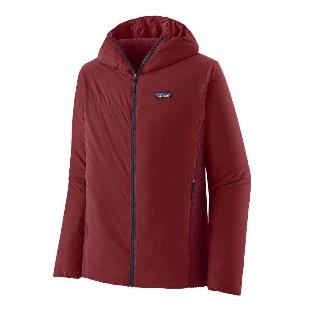 Nano-Air Light Hybrid Hoody for Men in Wax Red