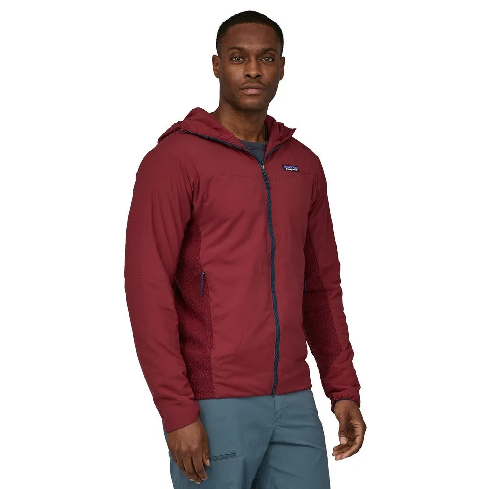 Nano-Air Light Hybrid Hoody for Men in Wax Red