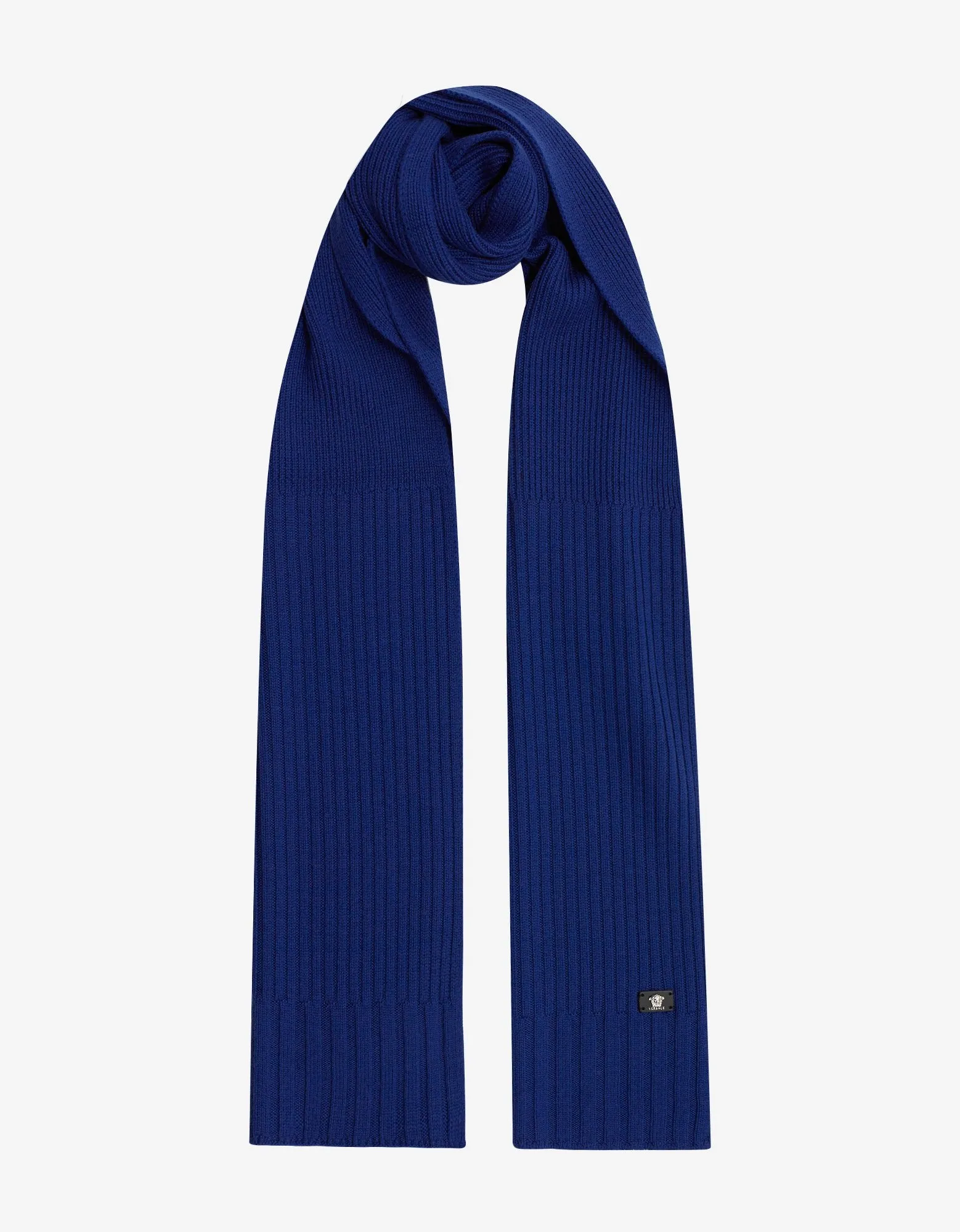 Navy Knit Cashmere Scarf