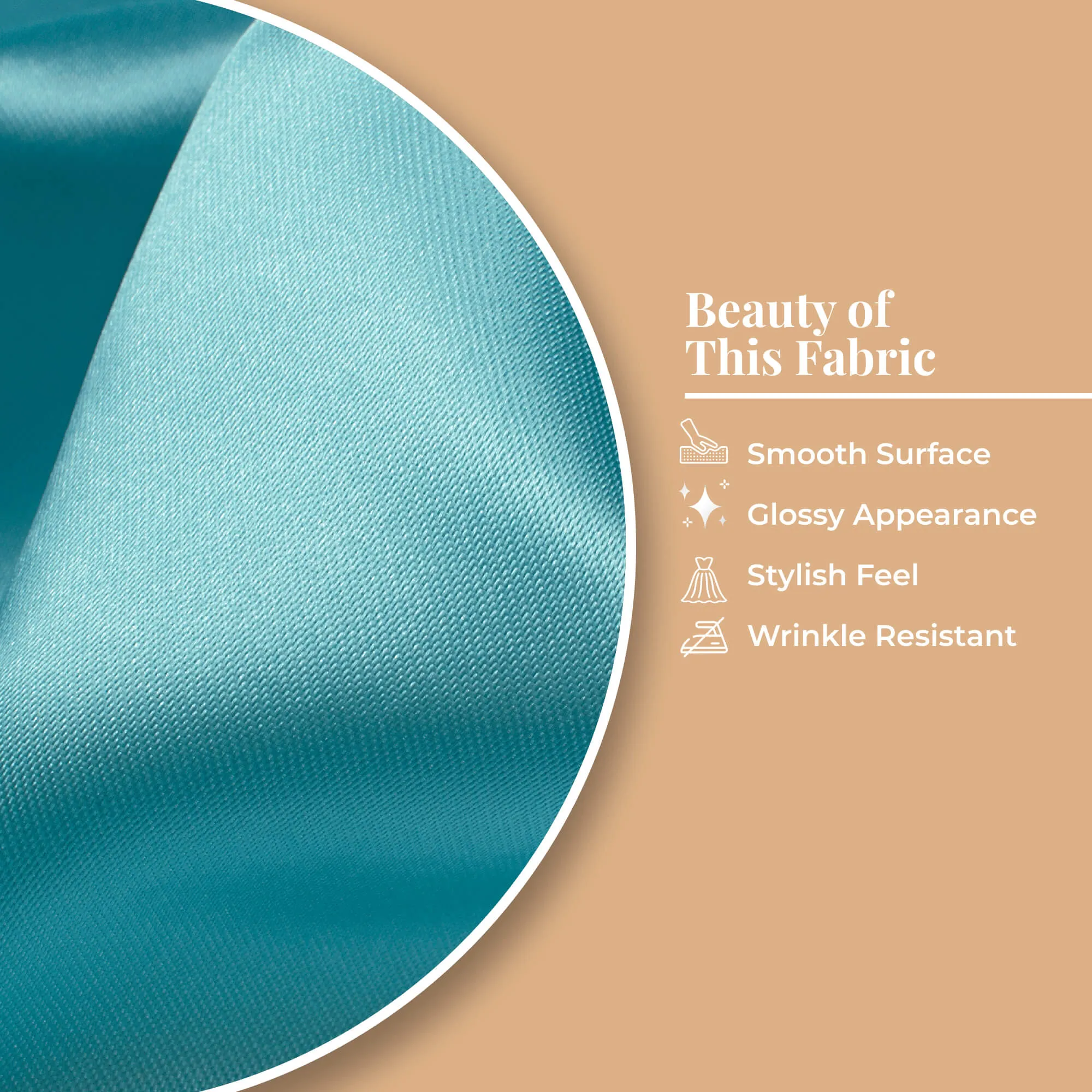 Neon Ultra Baby Blue Plain Satin Fabric