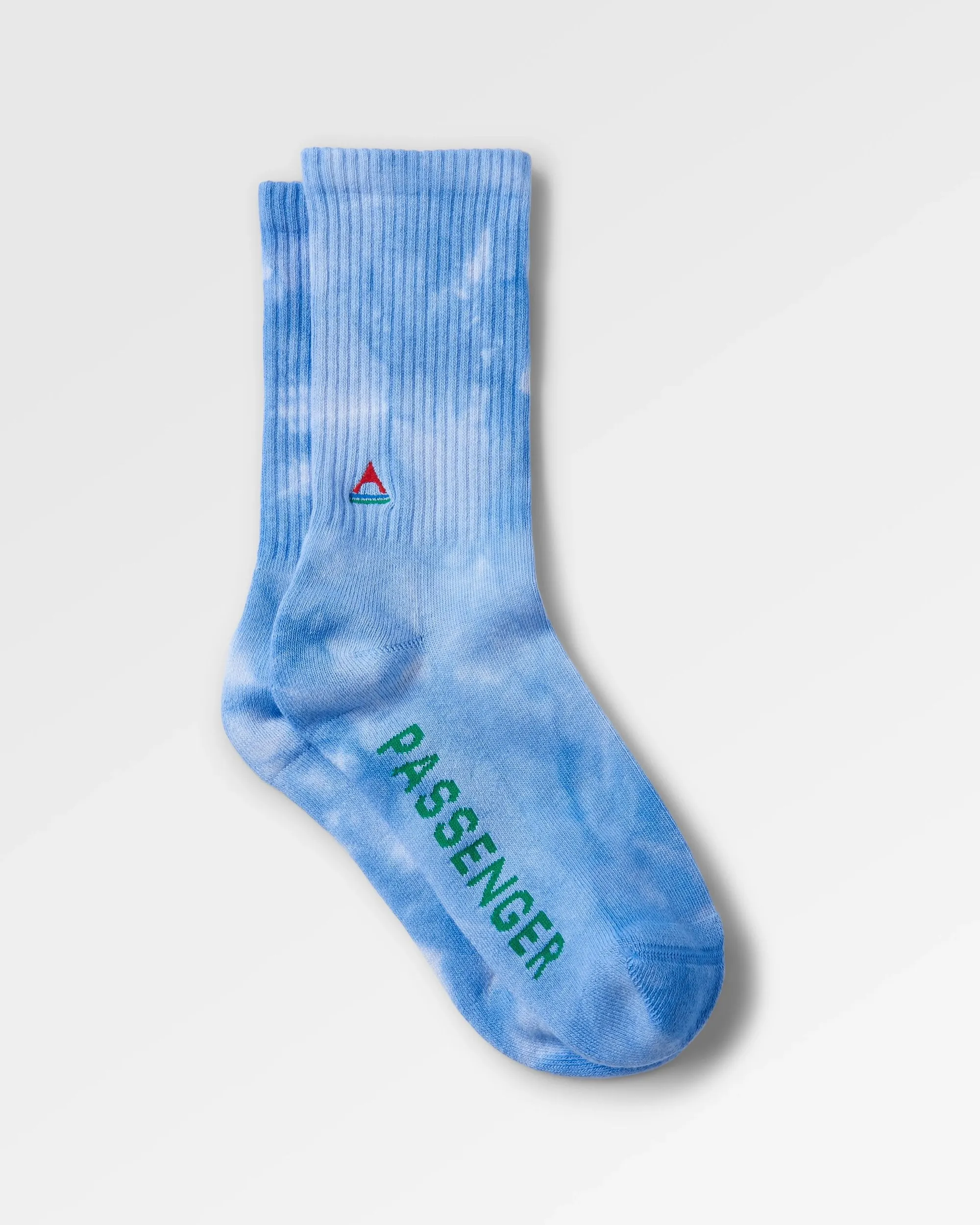 Organic Tie Dye Cornflower Crew Socks