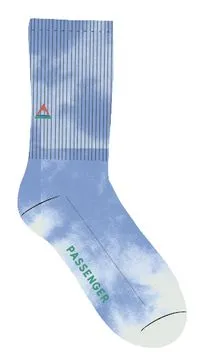 Organic Tie Dye Cornflower Crew Socks