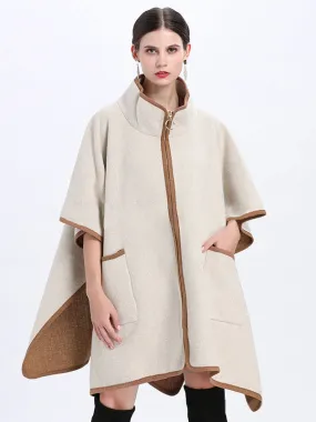 Oversized Women's Poncho Coat Cape Outerwear Spring 2024