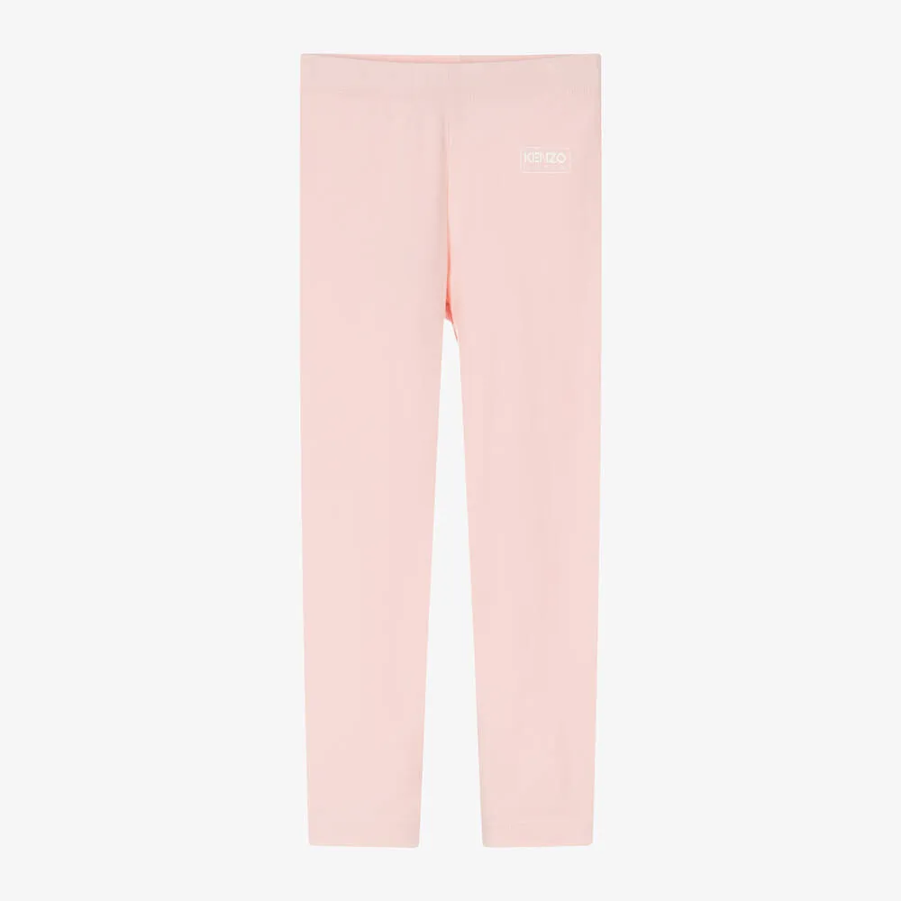 Pink Girls Cotton Leggings