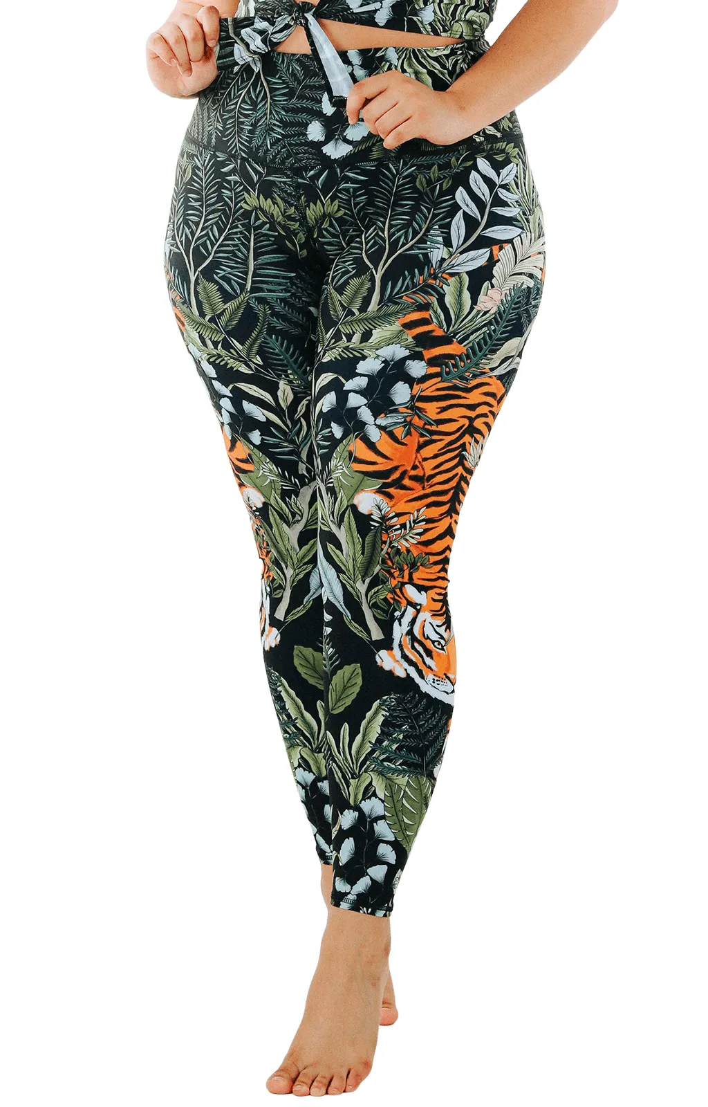 Printed Yoga Leggings with Rawr Design