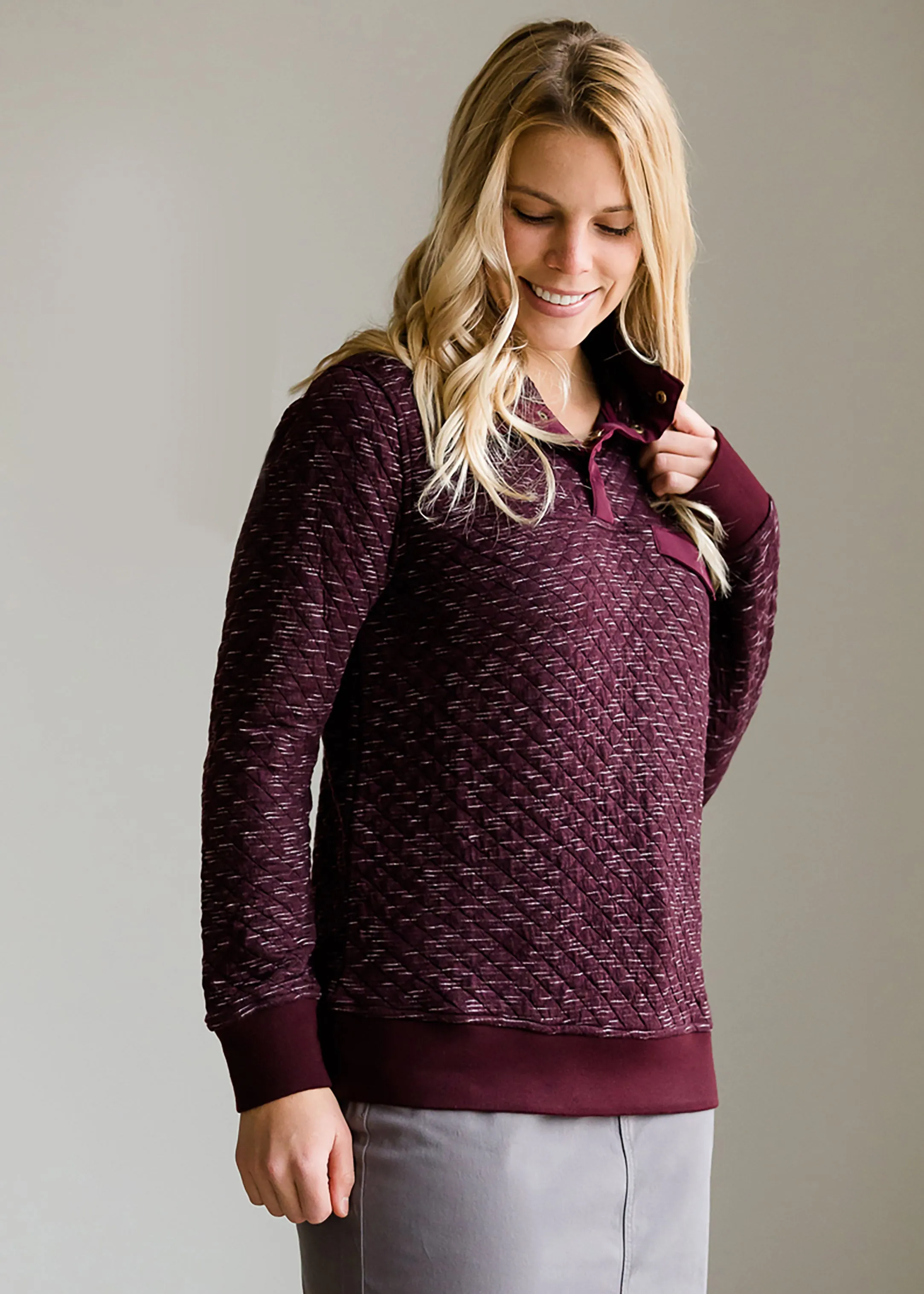 Quilted Pocket Sweater - Clearance Sale