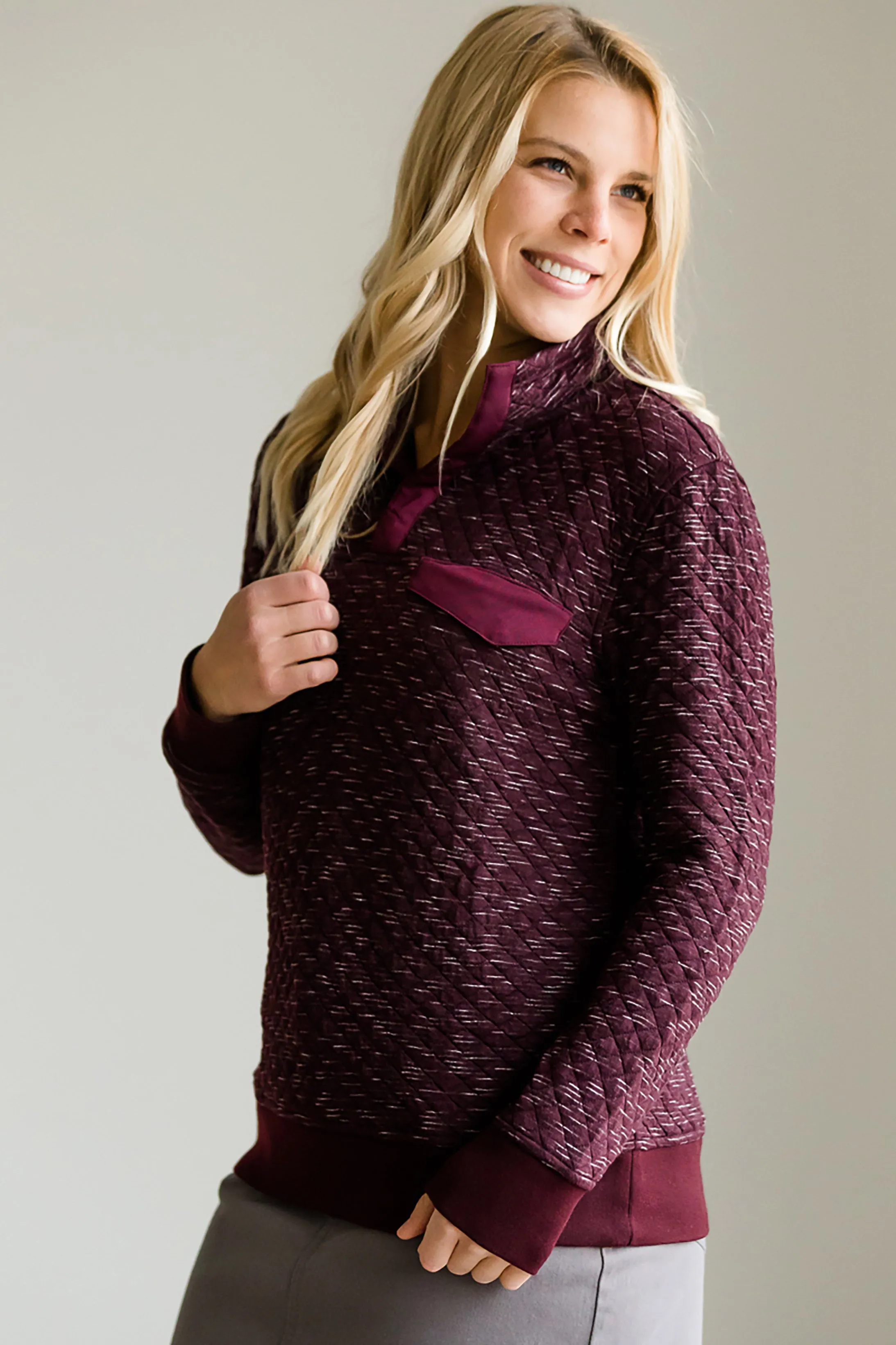 Quilted Pocket Sweater - Clearance Sale