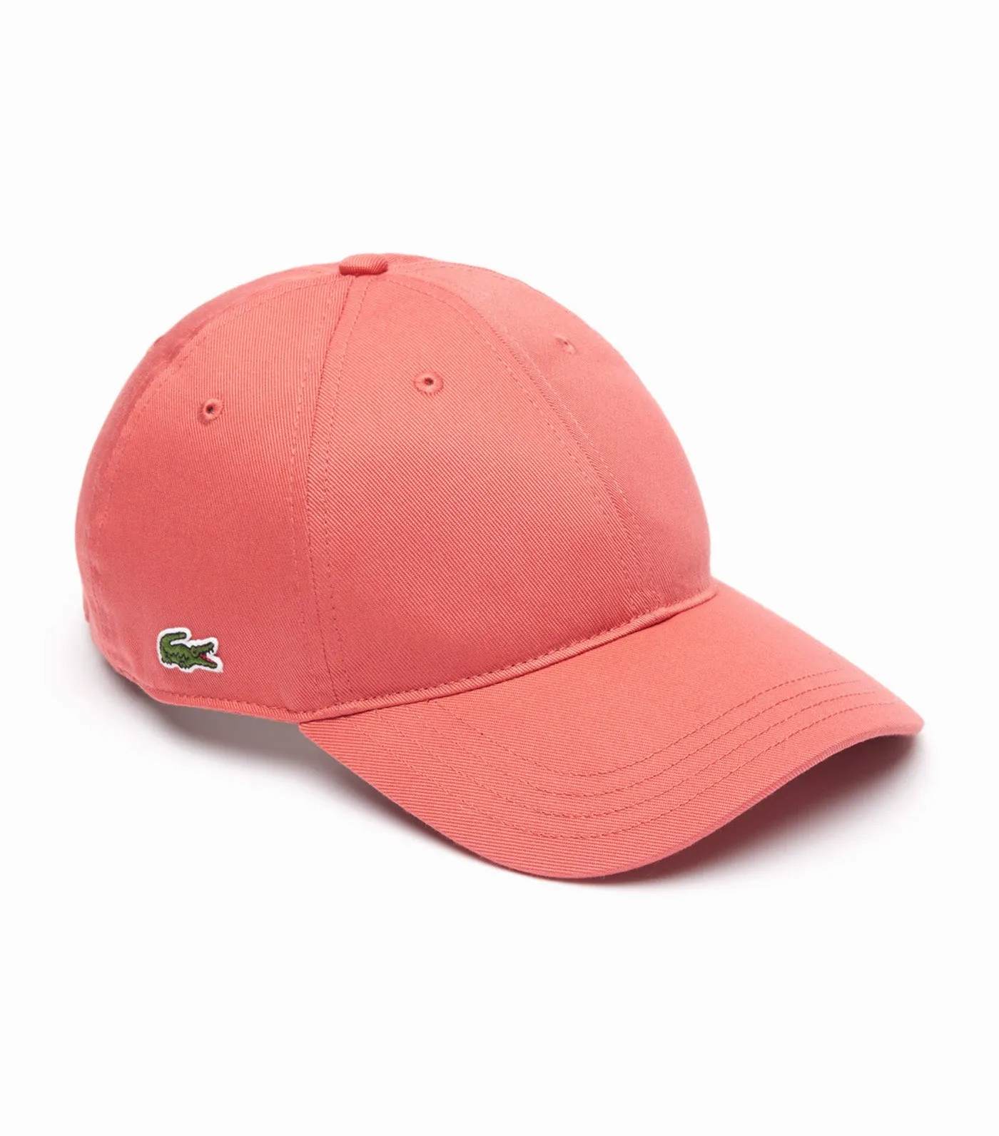 Red Lacoste Unisex Organic Cotton Twill Cap - Sierra Red