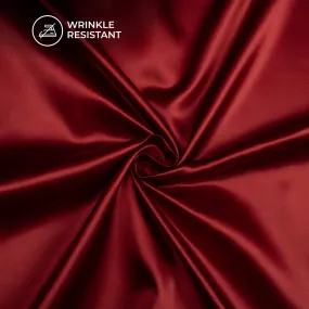 Red Mahogany Plain Neon Ultra Satin Fabric