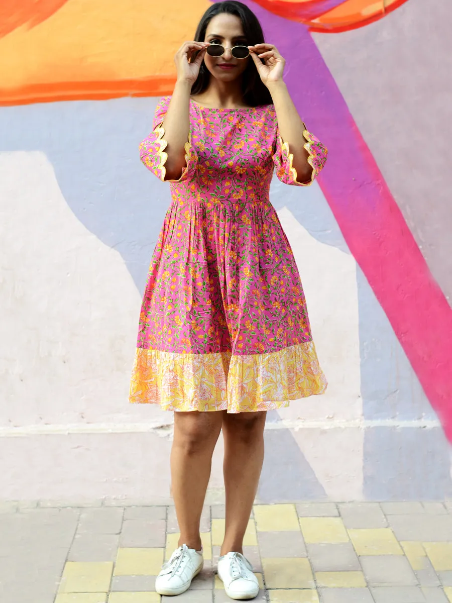 Red Ruby Scalloped Dress