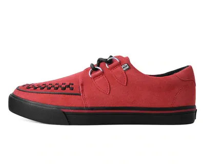 Red Suede Creeper Sneaker