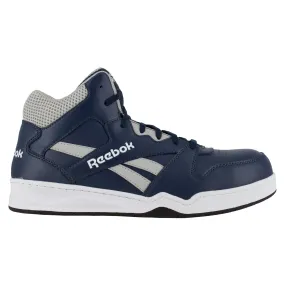 Reebok Men's Navy Grey Leather Work Boots High Top Sneaker CT