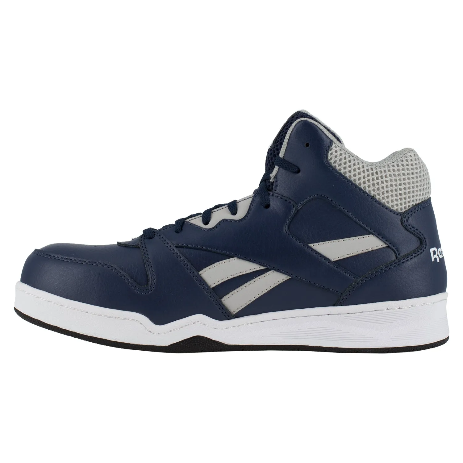 Reebok Men's Navy Grey Leather Work Boots High Top Sneaker CT