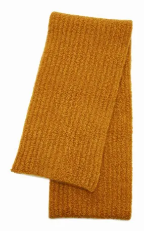 Saffron Cashmere Boucle Knit Scarf by Ruben.