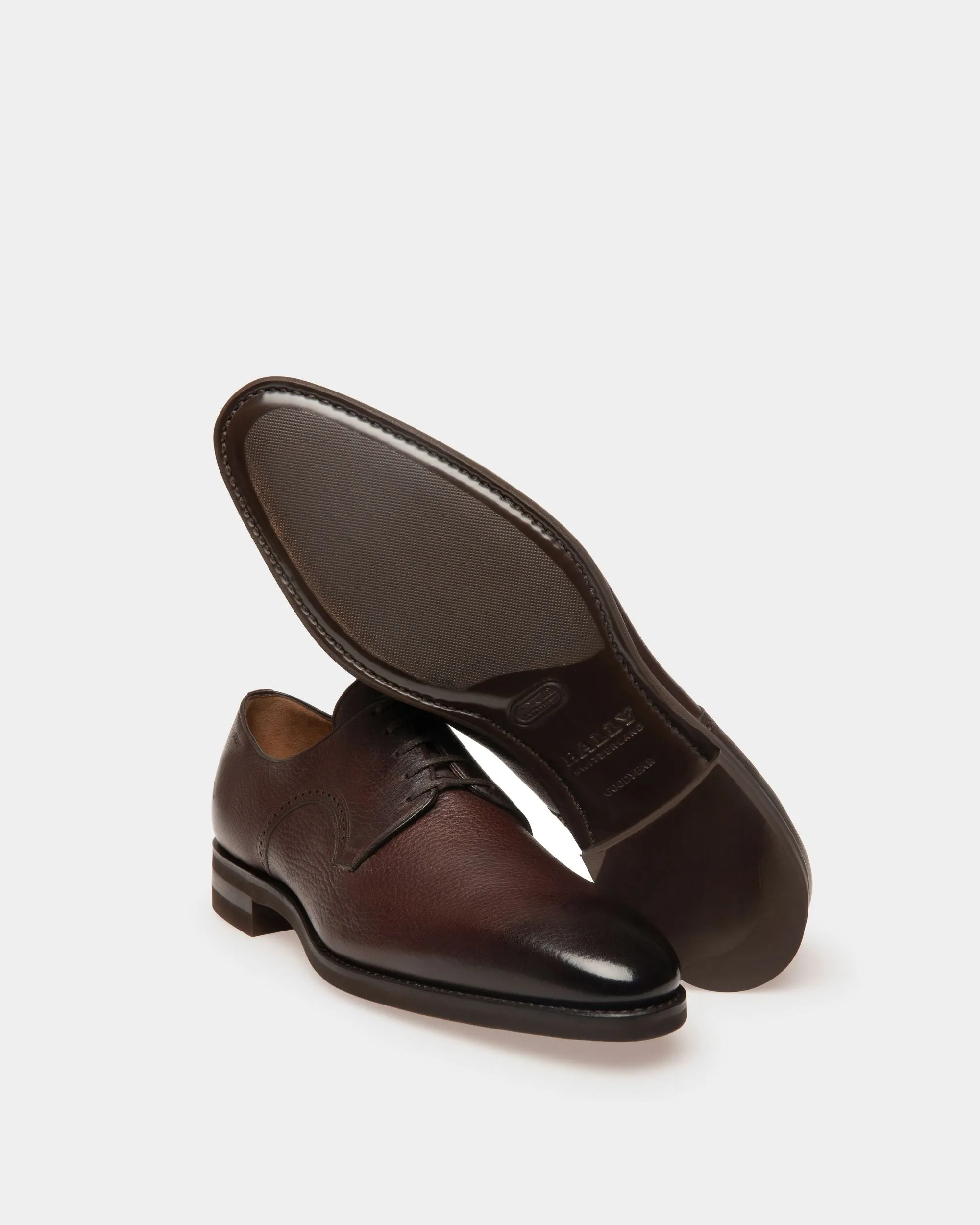 Coffee Leather Novo Derby Shoes by Scribe