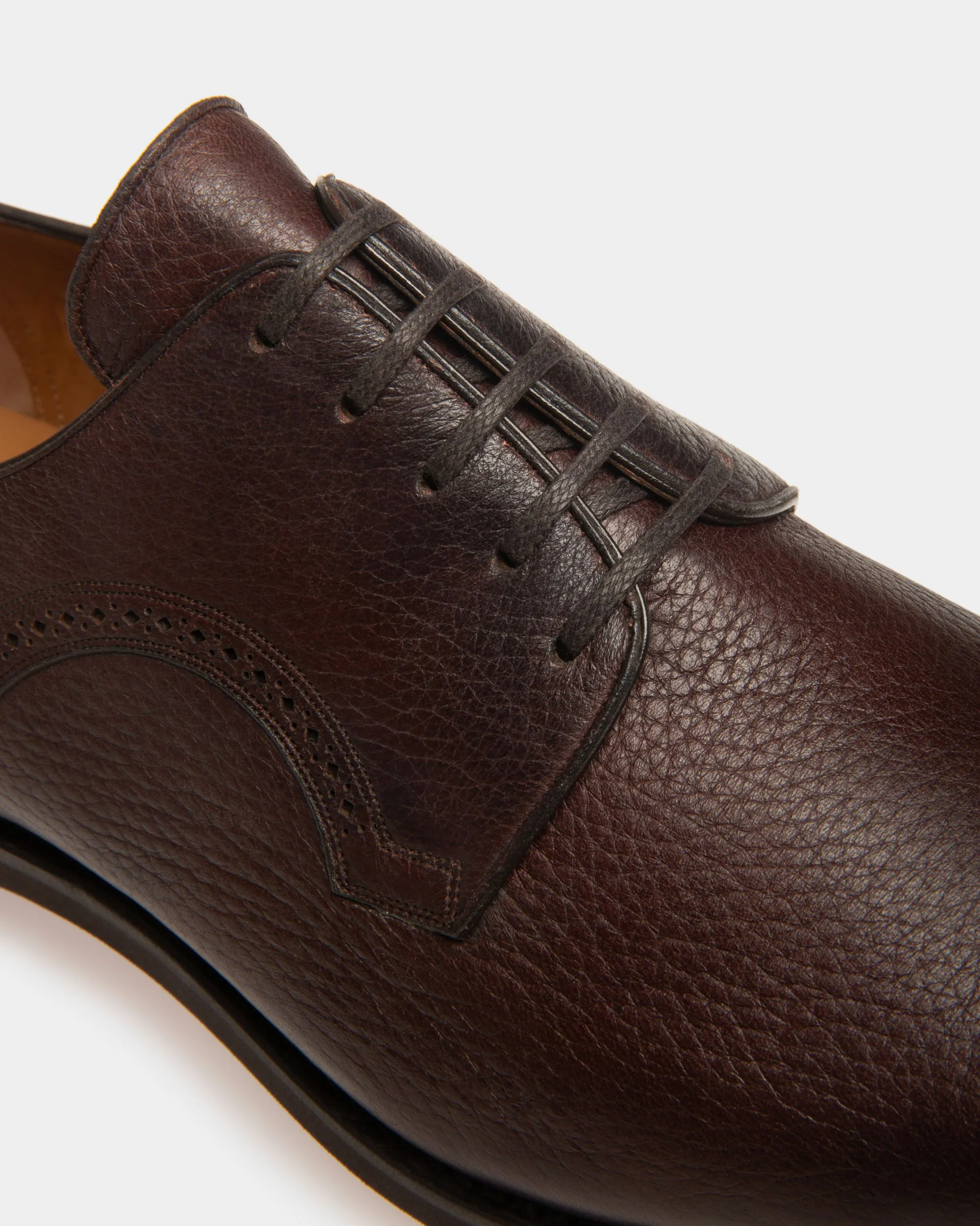 Coffee Leather Novo Derby Shoes by Scribe