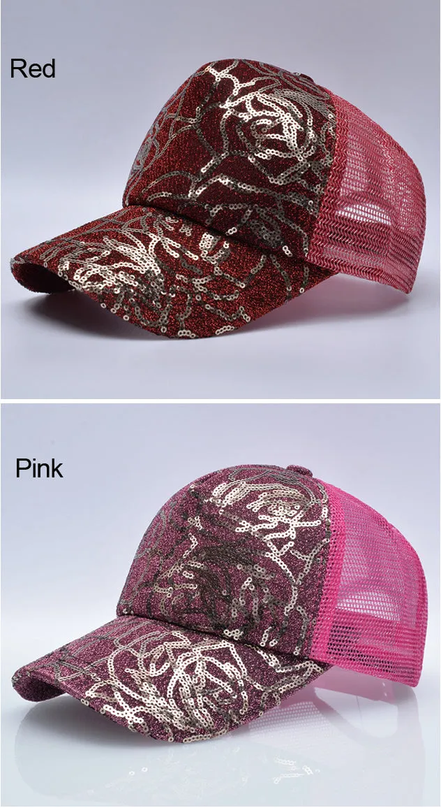 Sequin Baseball Cap by Rya