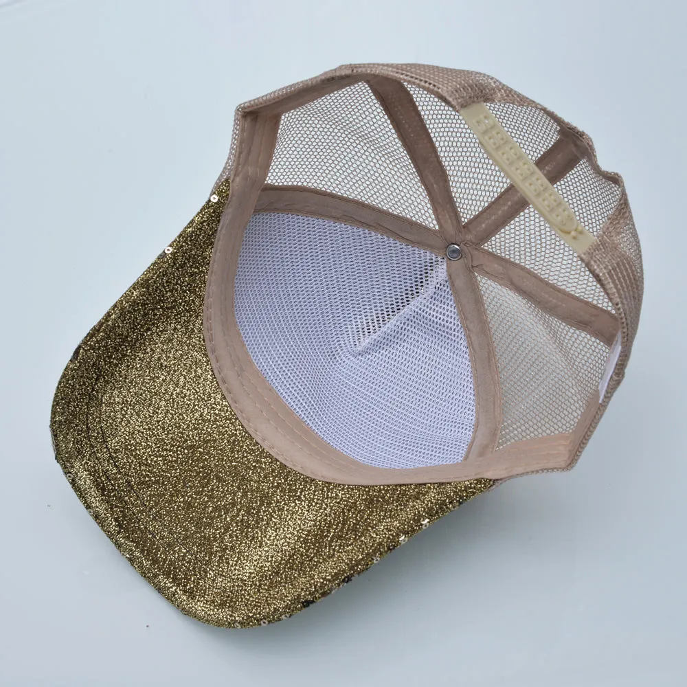 Sequin Baseball Cap by Rya