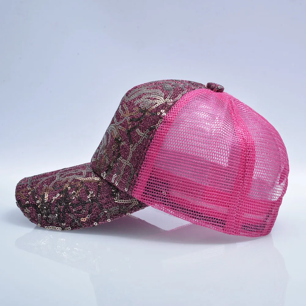 Sequin Baseball Cap by Rya