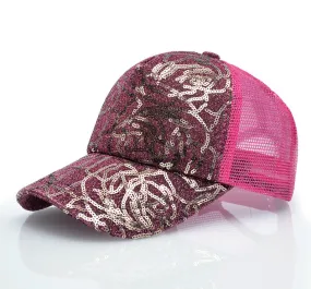 Sequin Baseball Cap by Rya