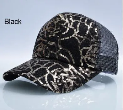 Sequin Baseball Cap by Rya