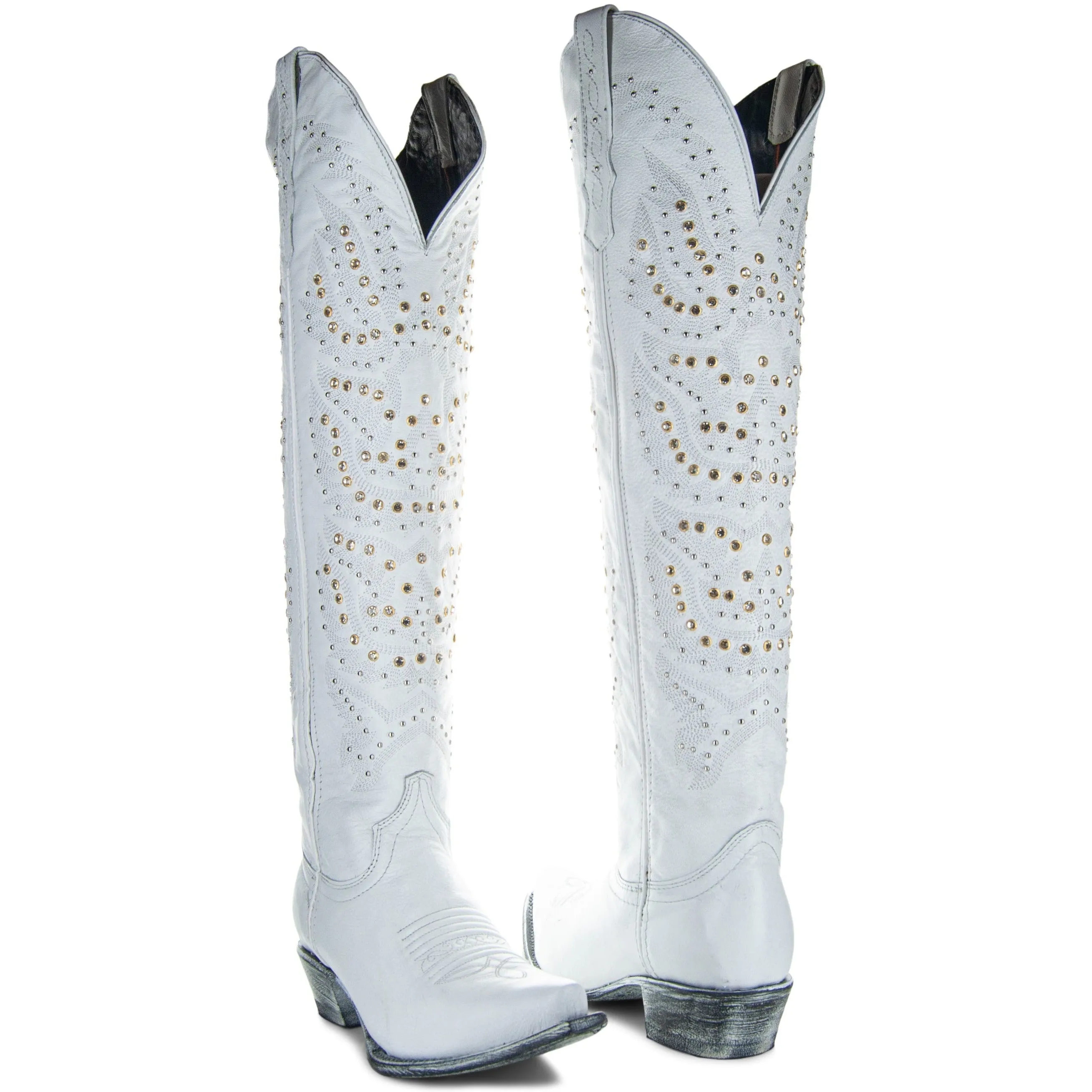 Soto Women's Tall White Cowgirl Boots - Shop Now