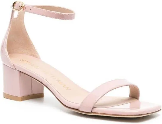 Pink Open-Toe Sandals by Stuart Weitzman Simplecurve 50