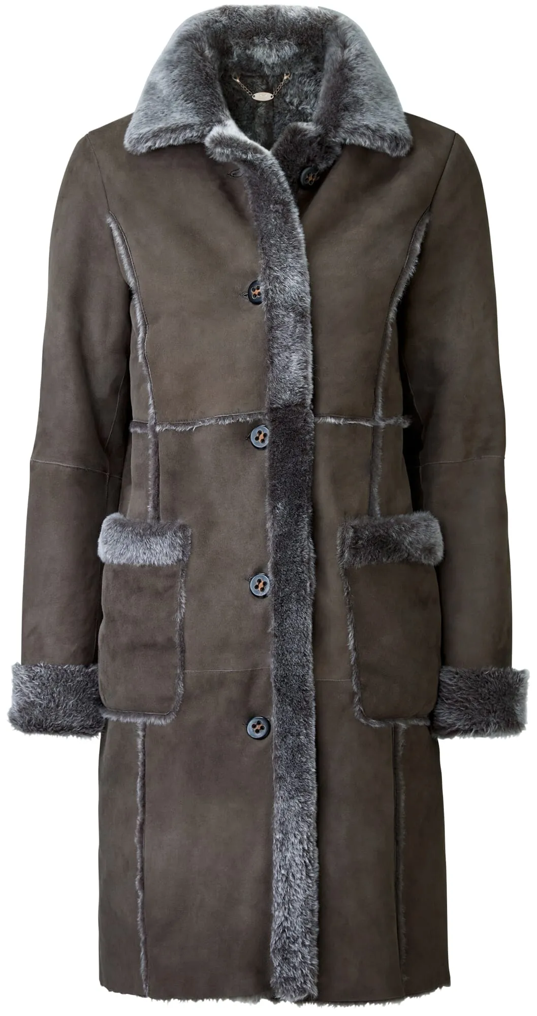 Taupe lambskin coat for women | Manufactum