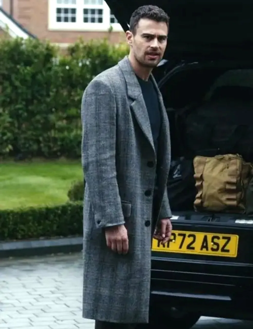 Theo James Men's Grey Coat