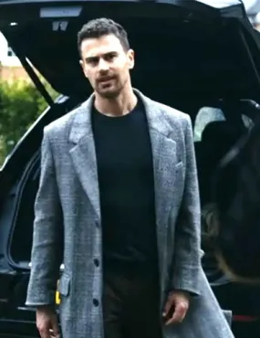 Theo James Men's Grey Coat