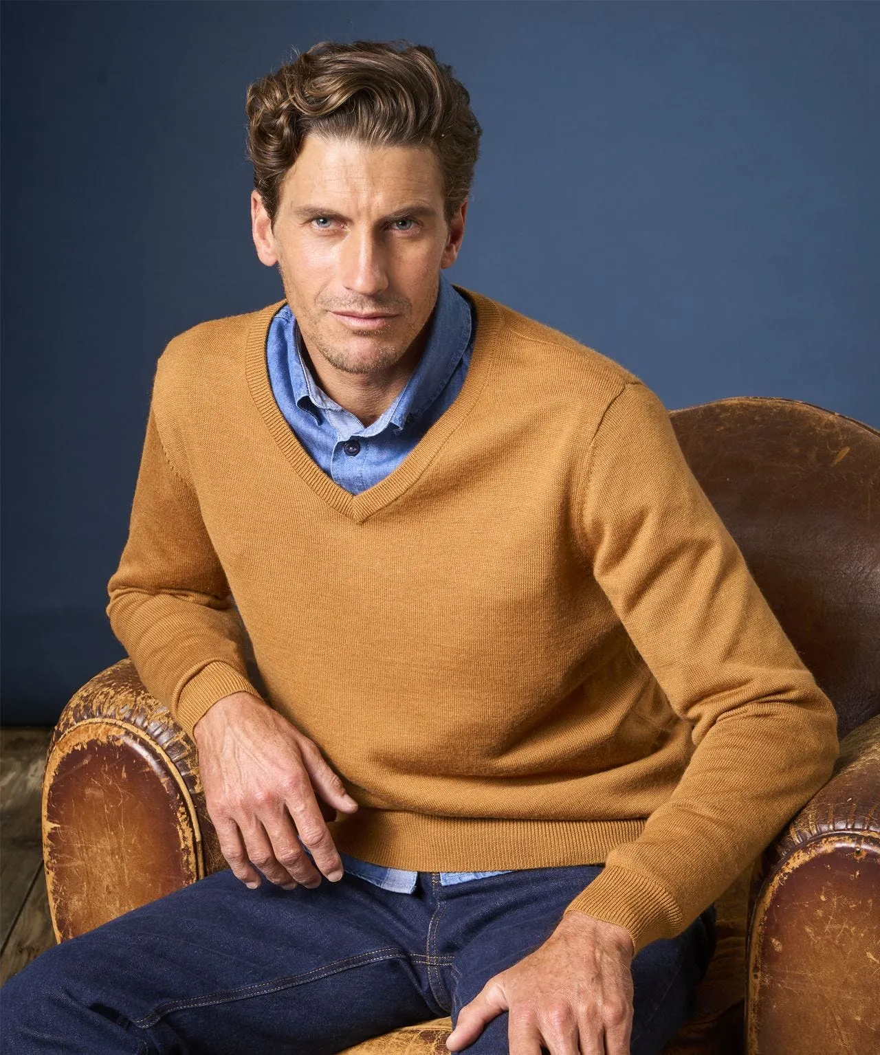 V-neck Thermal Sweater