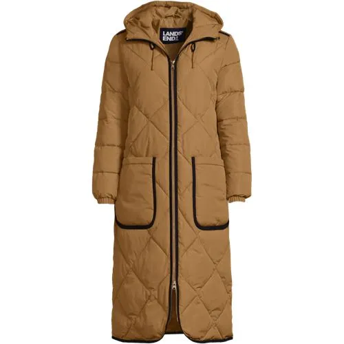 ThermoPlume Quilted Long Coat for Women