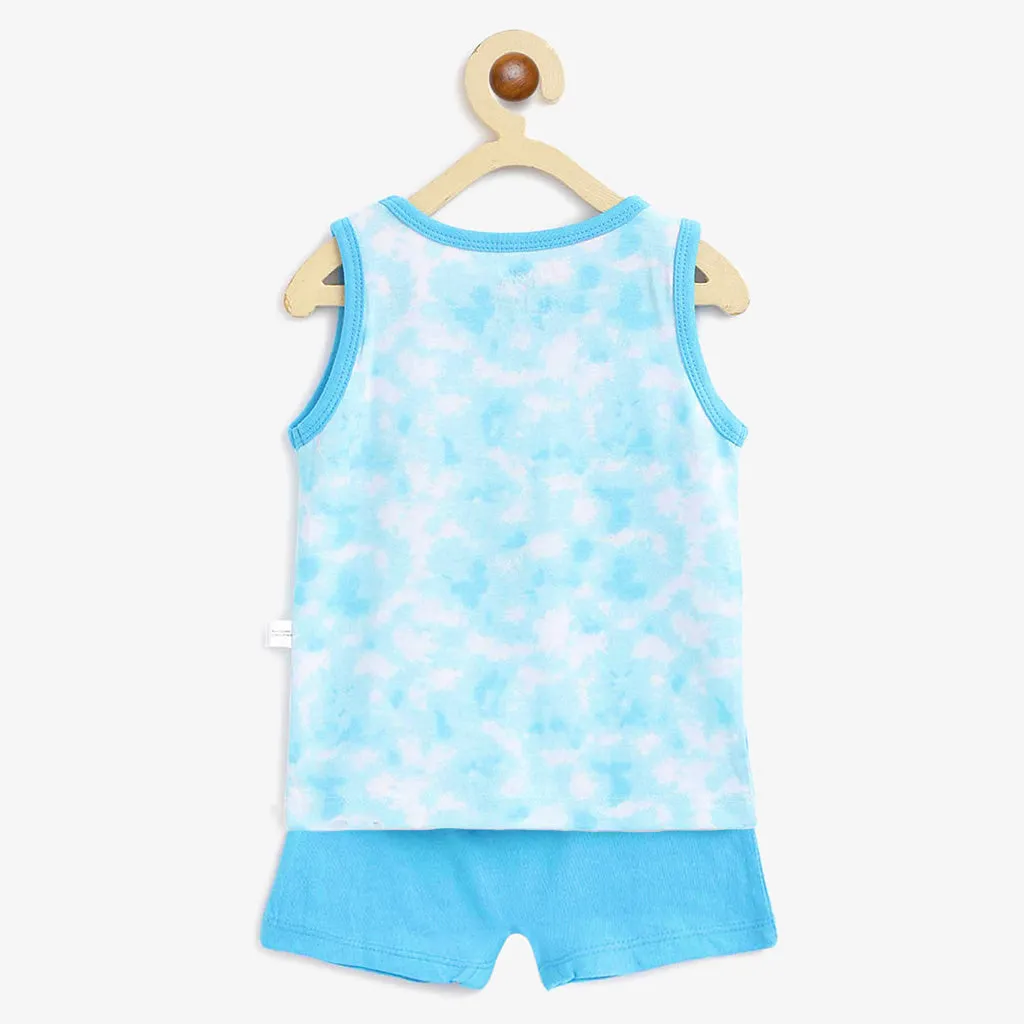 Mango Summers Tie-Dye Blues Top and Shorts Set 2-Pack (2-4 years)