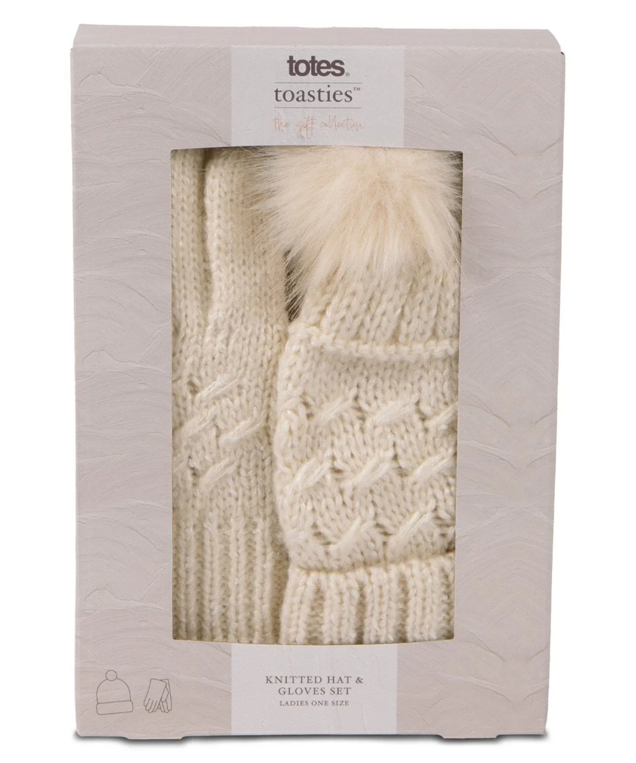 Cable Hat & Glove Gift Set for Ladies from Totes