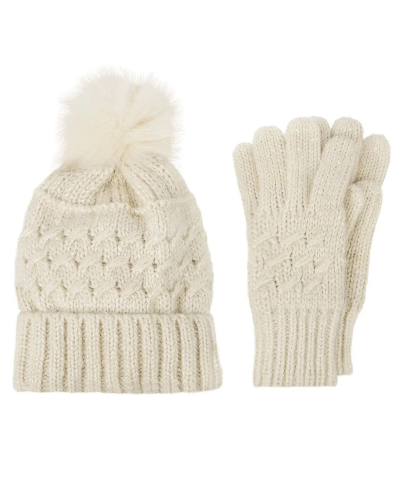 Cable Hat & Glove Gift Set for Ladies from Totes