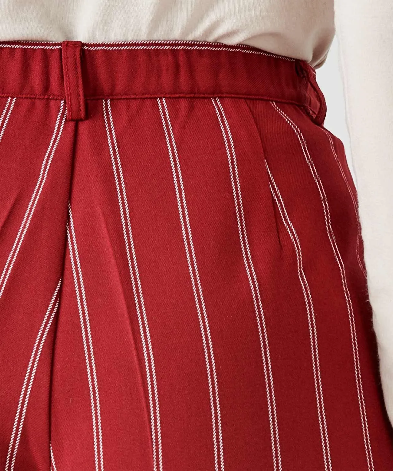 Tummy-Slimming Pinstripe Trousers