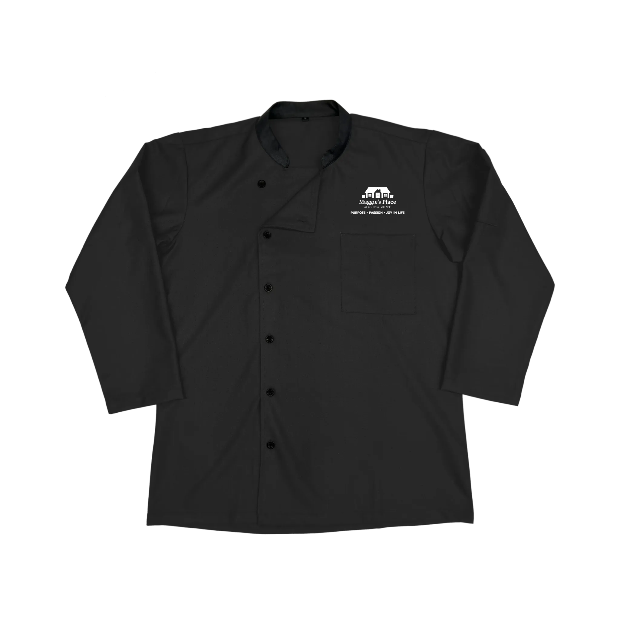 Unisex Black Chef's Coat by Maggie's Place