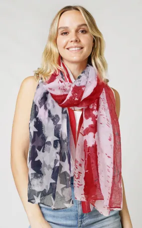 Vintage American Flag Scarf - Oblong - ESC10645US