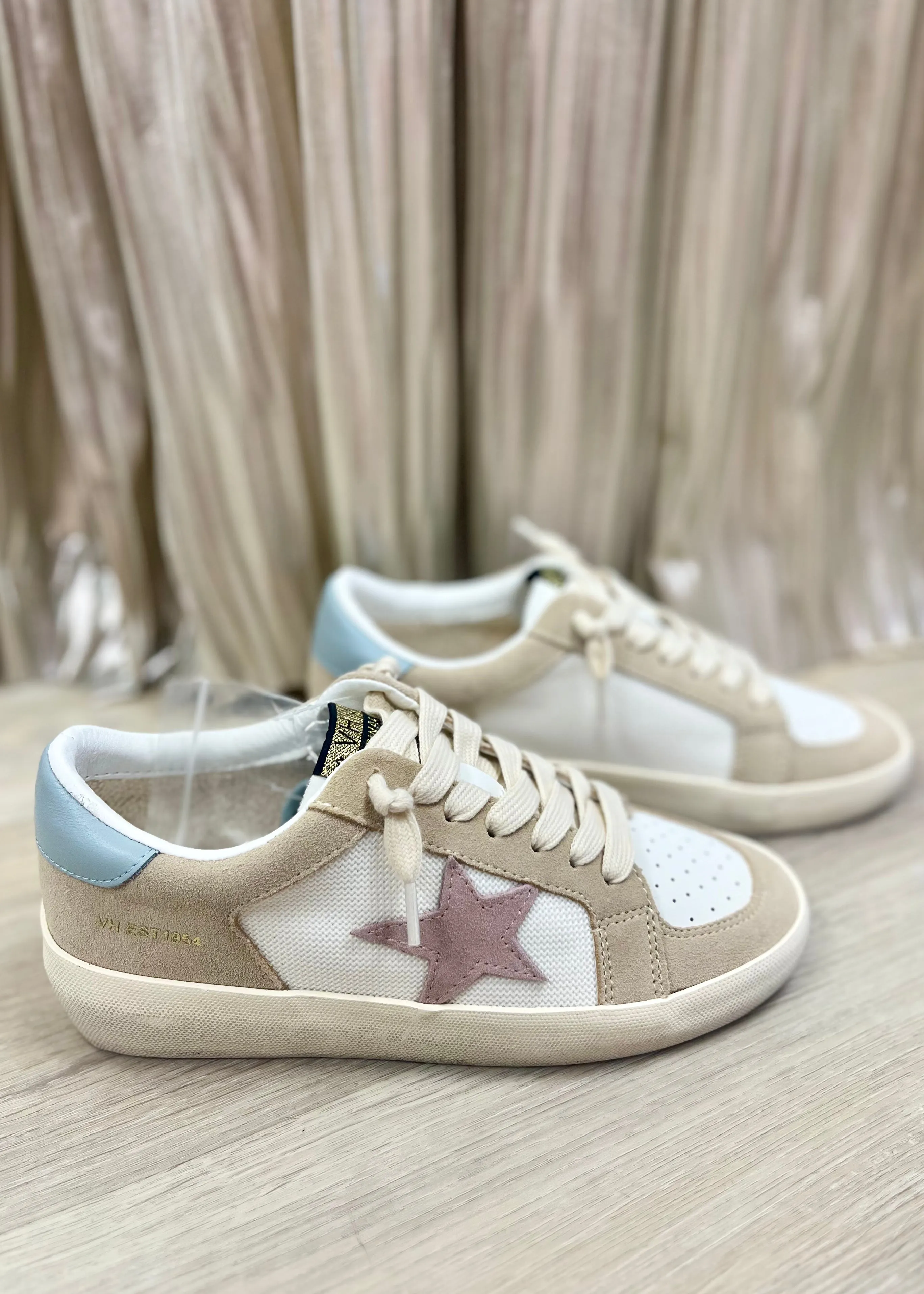 Vintage Havana Sneaker - Taupe Pink Blue